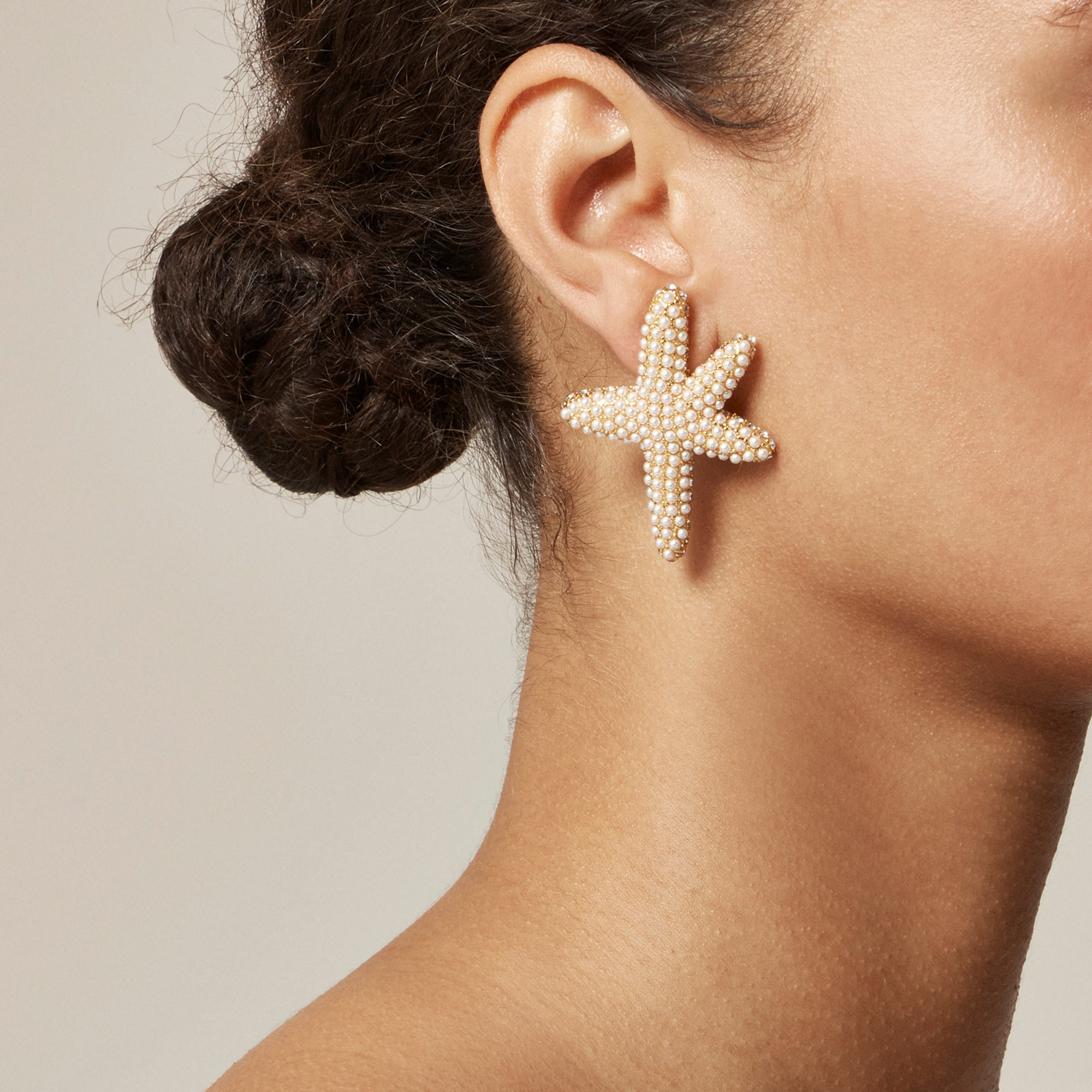 Starfish stud earrings with pavé crystals | J. Crew US
