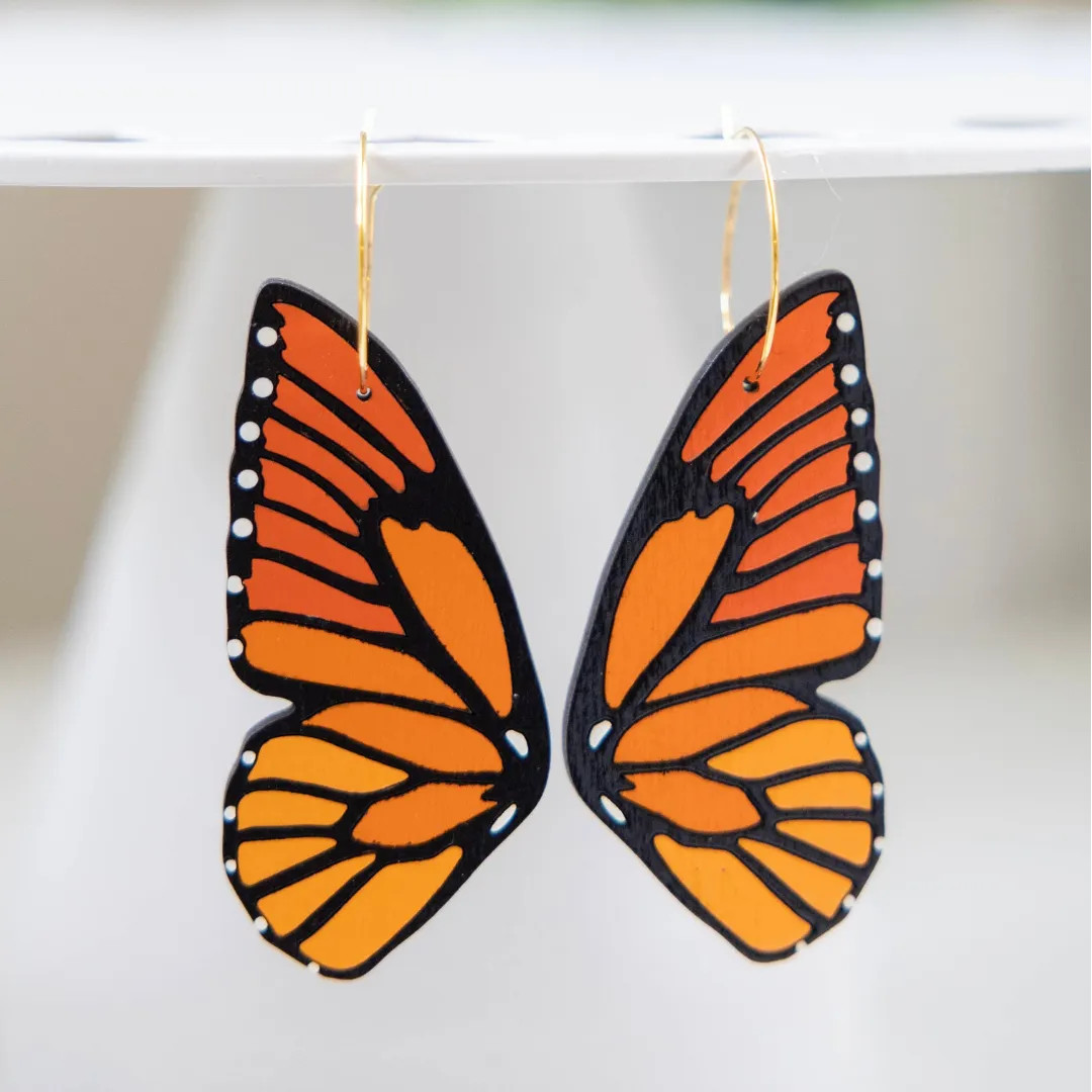 Monarch Wing Earrings | Le Chic Miami
