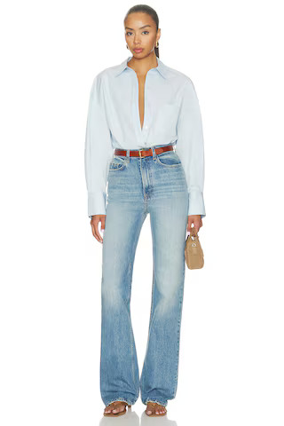 Poplin Button Up in Blue | Revolve Clothing (Global)