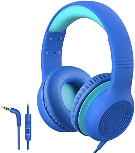 Kids Headphones with Microphone, Volume Limiter 85/94dB Over Ear Girls Boys Headphones for Teens wit | Amazon (US)