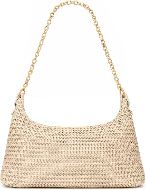 Beach Bags for Women Summer Straw Purse Boho Woven Shoulder Bag Crochet Purse Vacation Tote Handb... | Amazon (US)