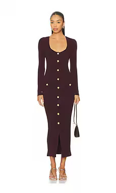 Generation Love Andolina Square Neck Dress in Malbec from Revolve.com | Revolve Clothing (Global)