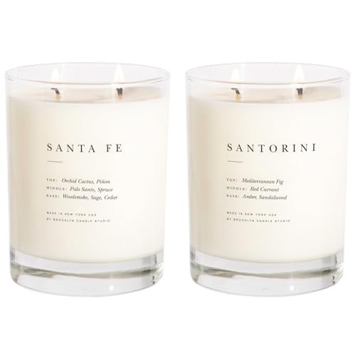 Brooklyn Candle Studio Santorini and Santa Fe Escapist Candle Bundle | Amazon (US)