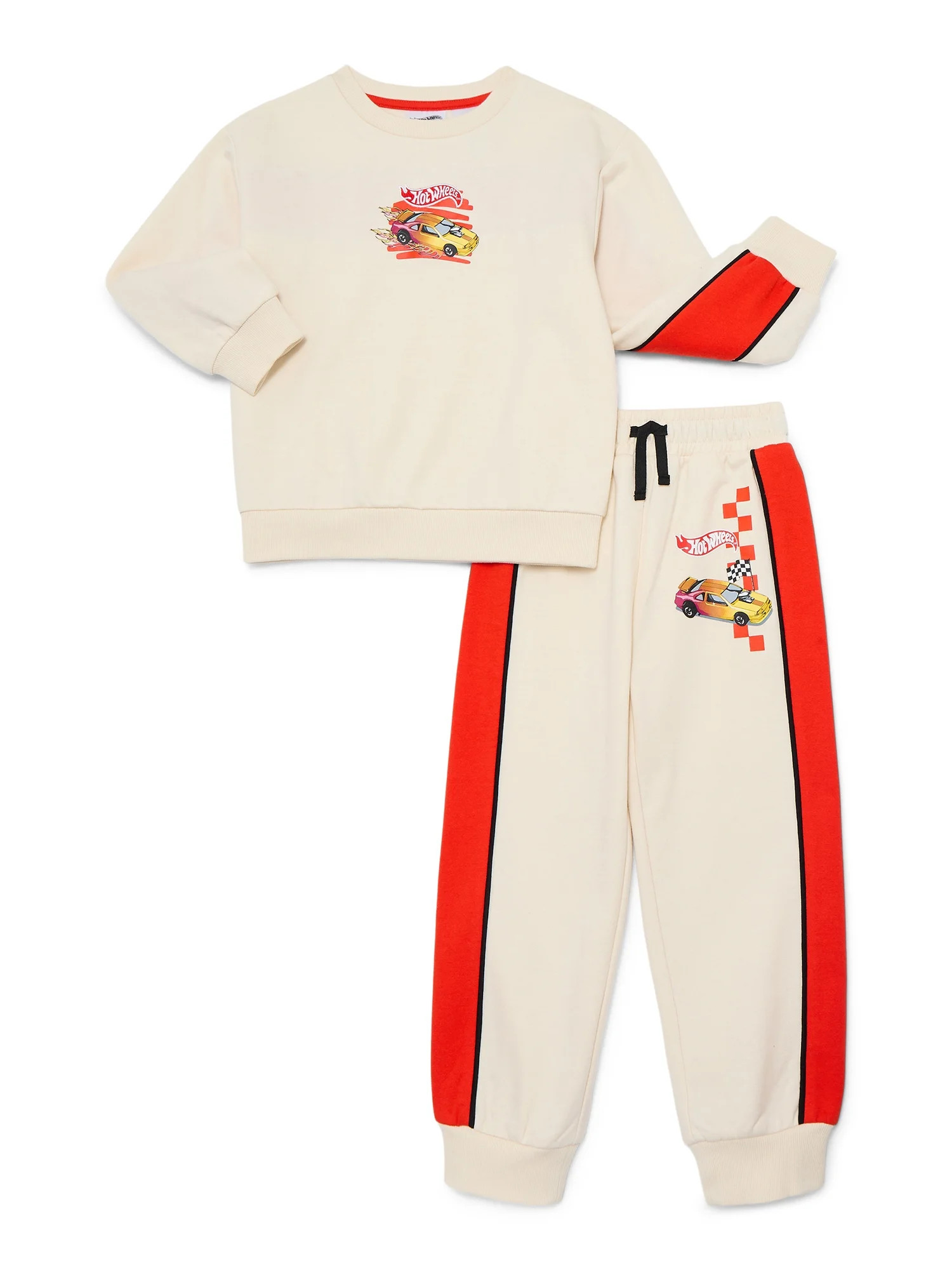 Hot Wheels Boys Graphic Sweatshirt and Jogger Pants Set, 2-Piece, Sizes 4-12 | Walmart (US)