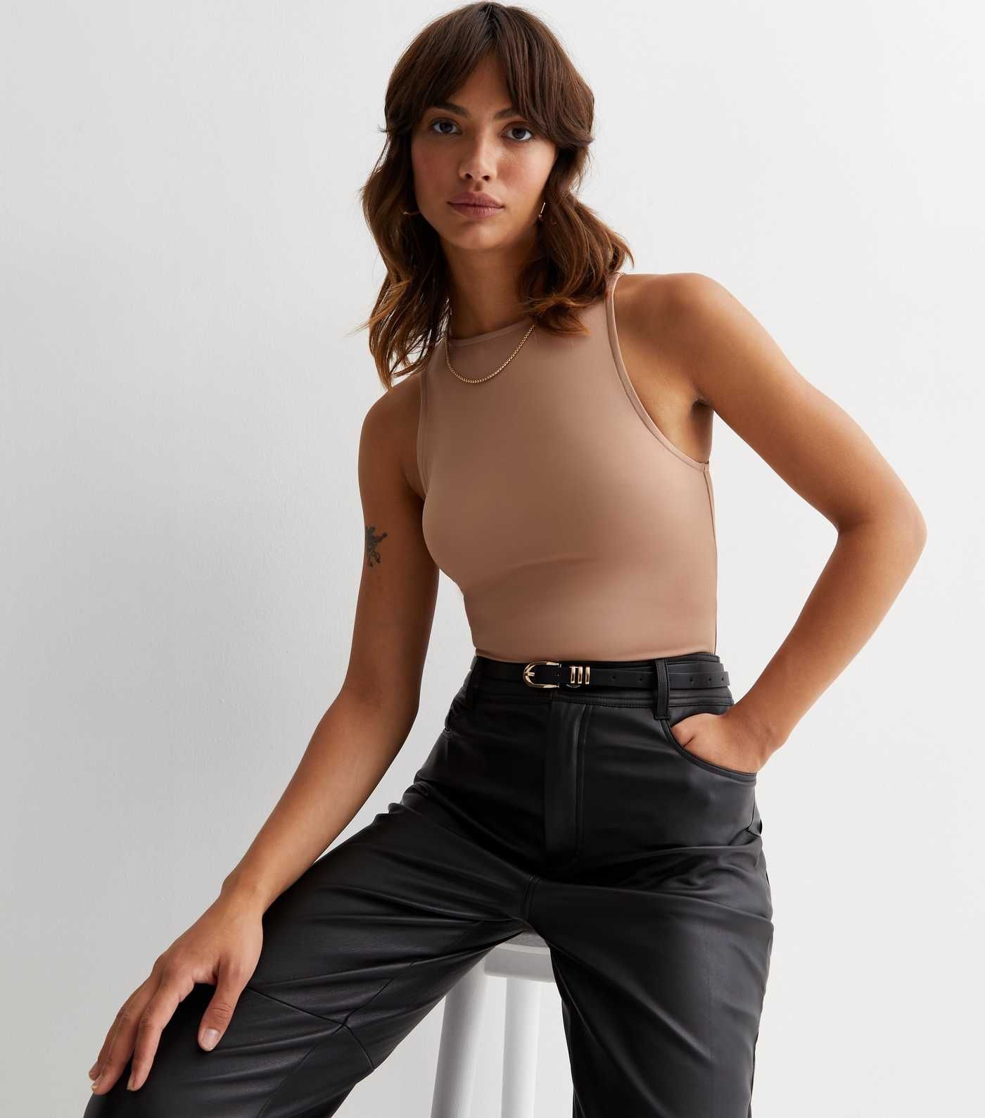 Tan Slinky Racer Bodysuit
						
						Add to Saved Items
						Remove from Saved Items | New Look (UK)