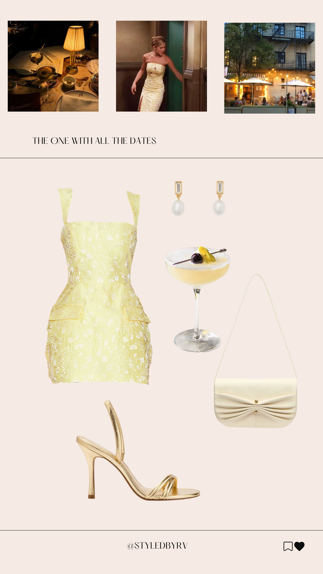 Rachel Green Inspired Look: Date Night 🍋🍸💛✨🚖  

 #LTKStyleTip #LTKShoeCrush