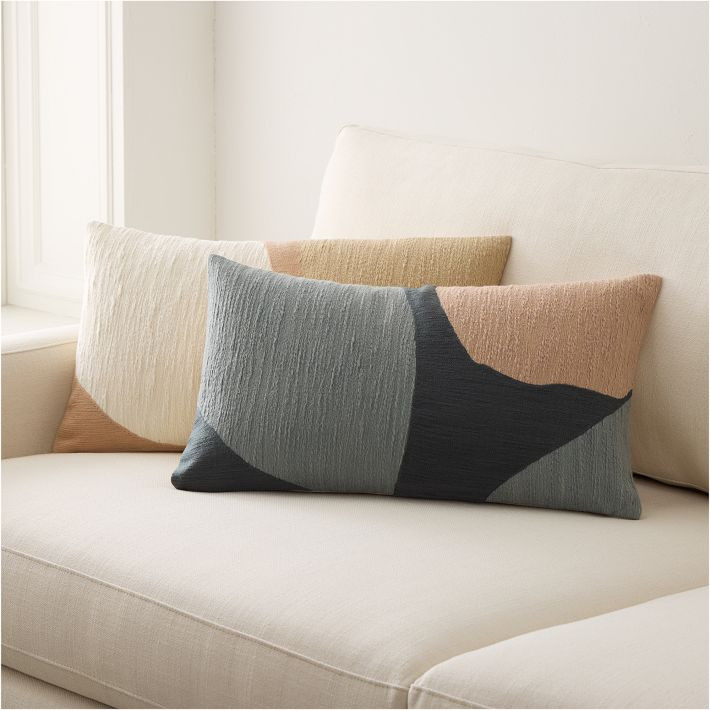 Rounded Shapes Crewel Pillow Cover | West Elm (US)