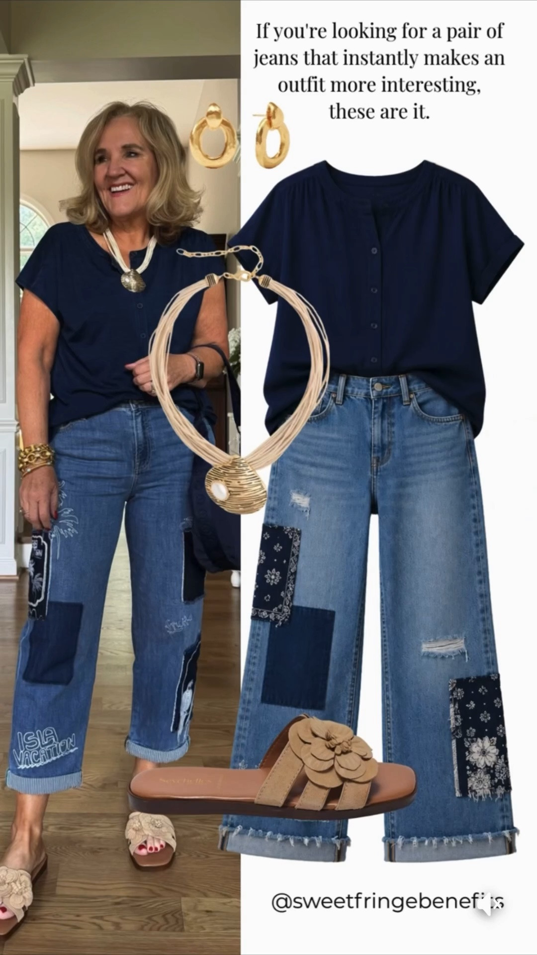 Chicos I wear a size 1.0
These are cropped jeans I’d say folks over 5’5” prob wouldn’t like them. I’m 5’3 and love them.

#LTKSaleAlert #LTKOver40 #LTKPetite