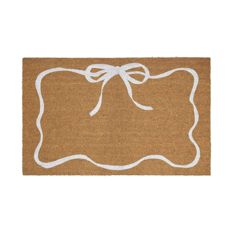 My Texas House White Bow Outdoor Coir Doormat, 18" x 30" | Walmart (US)