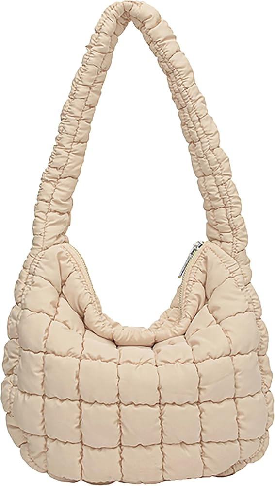 Quilted Tote Bag for Women Puffer Bag Lightweight Padding Shoulder Bag Hobo Bag Satchel Handbag C... | Amazon (US)
