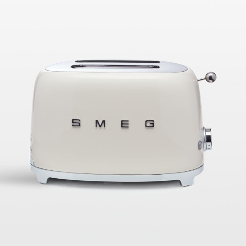 SMEG Cream 2-Slice Retro Toaster + Reviews | Crate & Barrel | Crate & Barrel