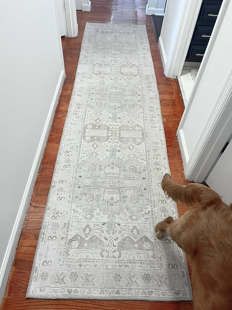 Neutral Earth Vintage Rug, Shades of Beige Ivory Natural Turkish Geometric Floral Antique Inspire... | Amazon (US)