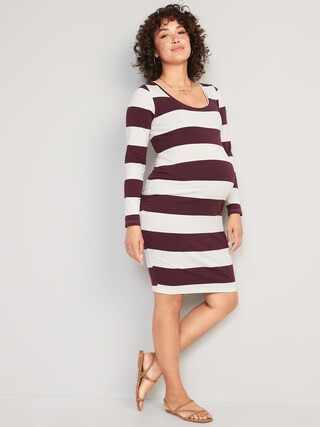 Maternity Long-Sleeve  Jersey-Knit Bodycon Dress | Old Navy (US)