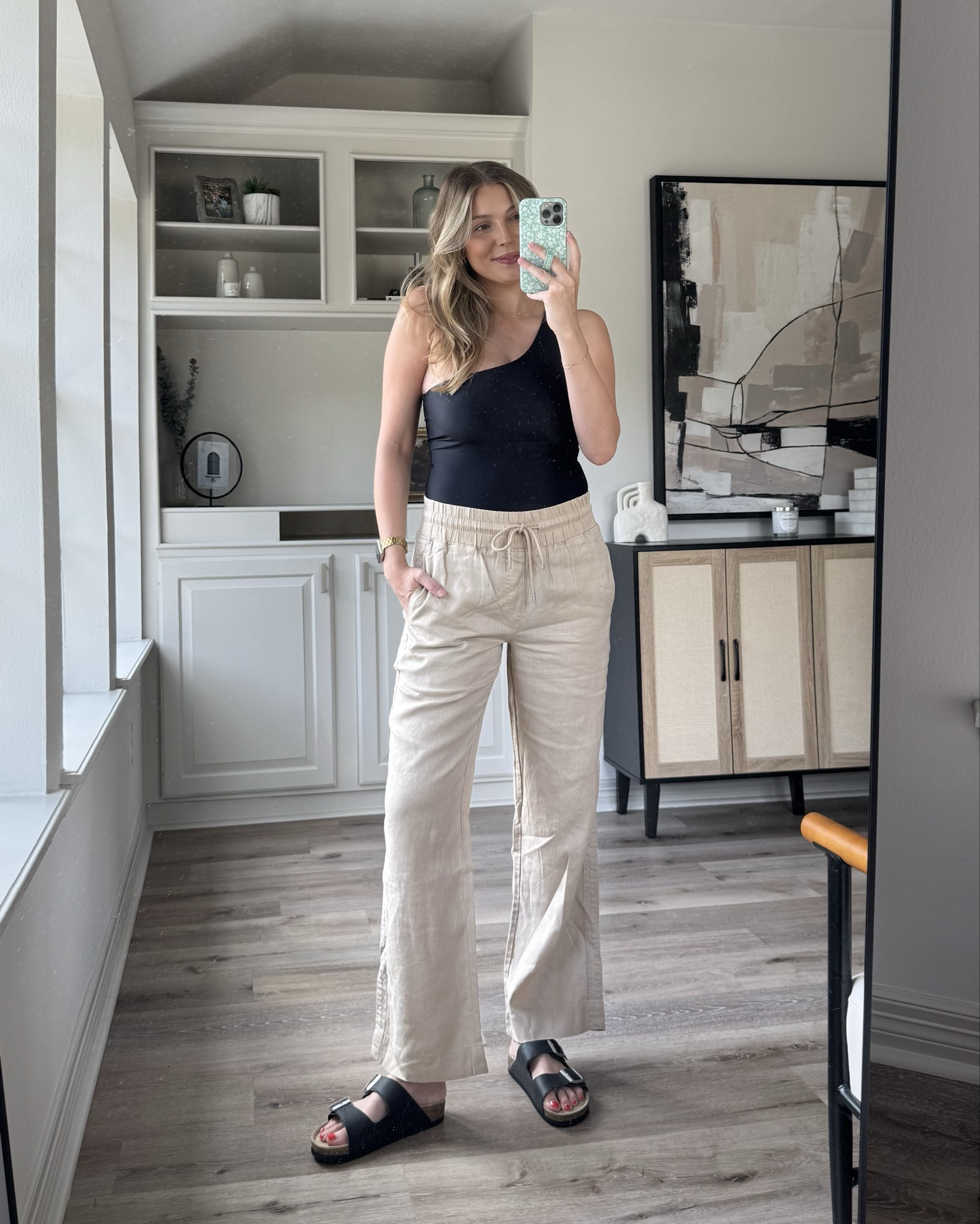 @onequince swimwear perfect for summer!! #quincepartner 
I’m wearing a size M in both swimsuits, and a S in the pants, sandals are tts. 

#LTKTravel #LTKSwim #LTKStyleTip