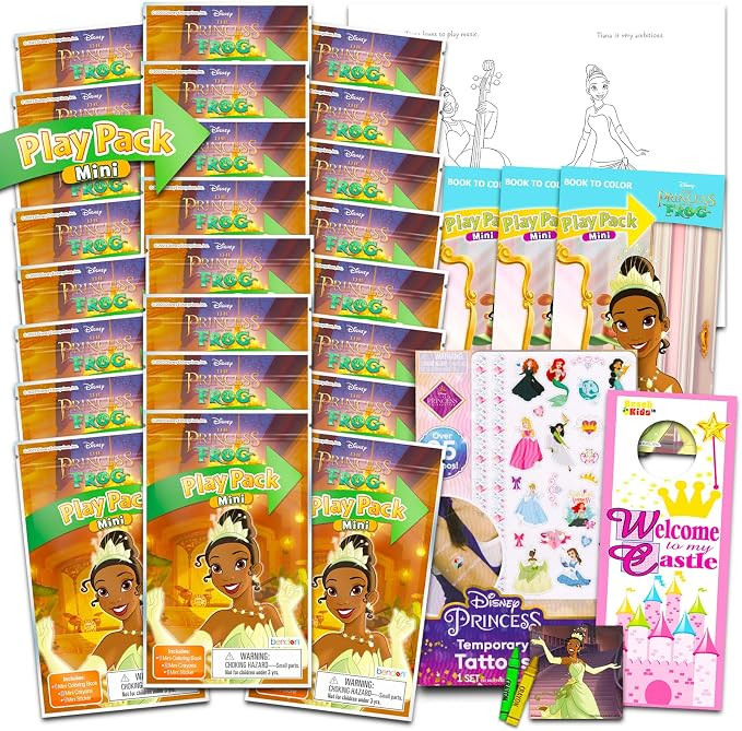 Princess and the Frog Coloring Bulk - Bundle with 24 Princess and the Frog Play Packs | Mini Colo... | Amazon (US)
