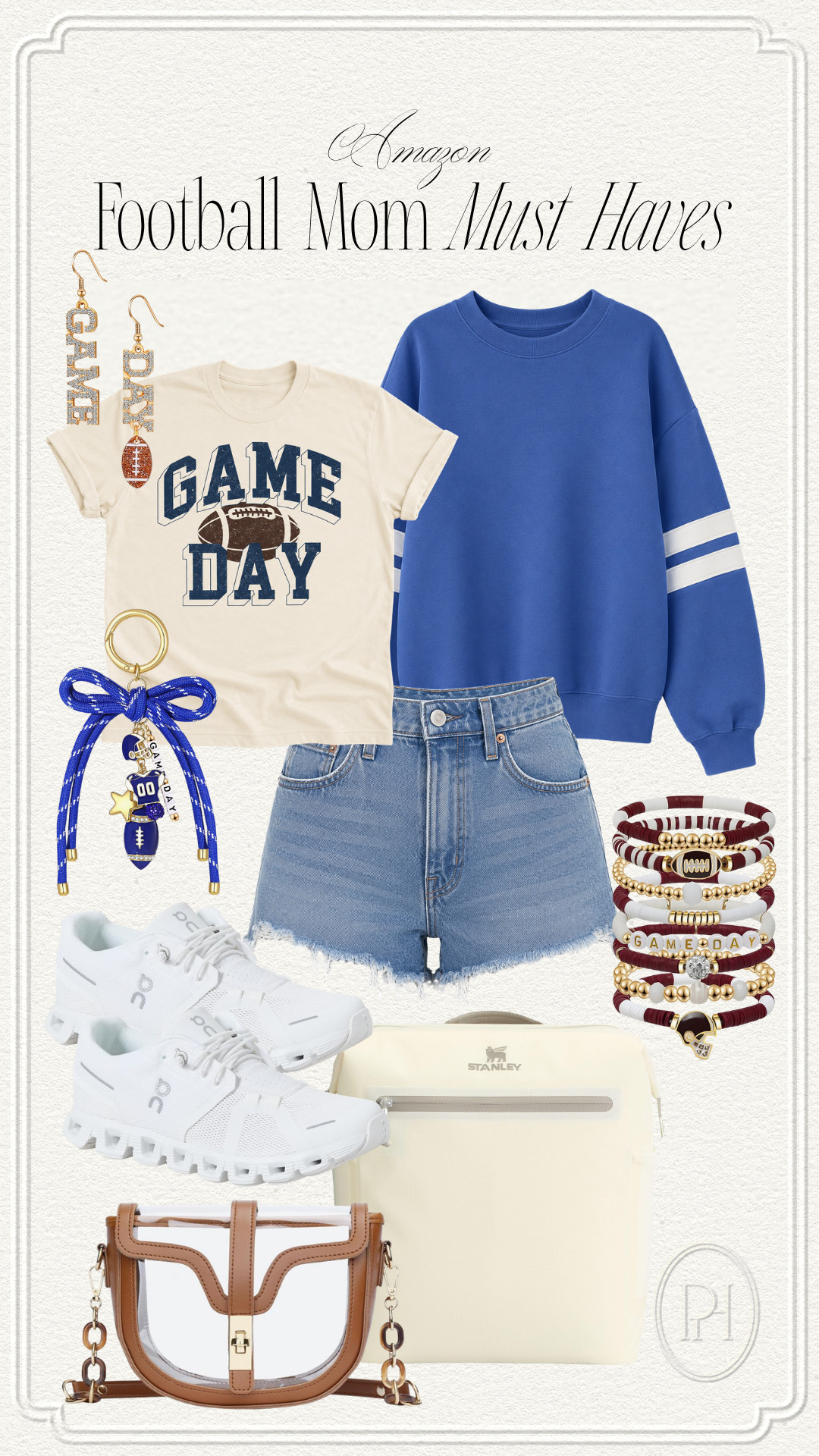 Football mom essentials for the fall sports season from Amazon!

blue sweatshirt, game day looks, blue shorts, sports mom, denim shorts, denim cutoffs, game day tee, game day t-shirt, game day earrings, football bag charm, football bracelets, game dat outfit, game day style, clear stadium bag, white sneakers, tennis shoes, running shoes, trainers, soft cooler bag, snack bag 

 #LTKgrwm #LTKmomlife #LTKSeasonal