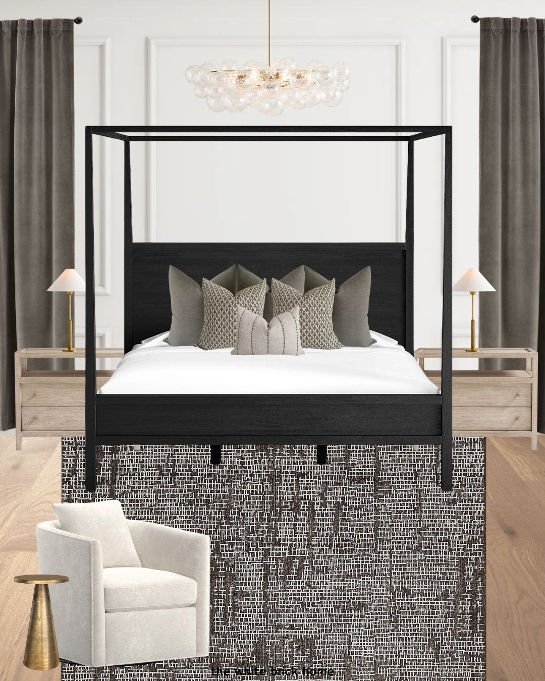 A beautiful, classic bedroom design!
🖤🖤

Bed, canopy bed, bedroom, bedroom decor, bedroom design, home decor, home design, nightstand, table lamp, lamp, bubble chandelier, accent seating accent chair, area rug, bedroom rug, bedroom furniture, home decor idea, home accents, home design, bedroom design, bedroom ideas, curtains, pottery barn, crate and barrel, Wayfair 

#LTKSaleAlert #LTKStyleTip #LTKHome