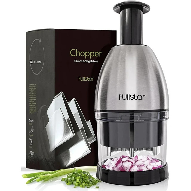 Fullstar -Onion Chopper, Hand Chopper for Vegetables - Manual Hand Food Chopper -Stainless Steel,... | Walmart (US)