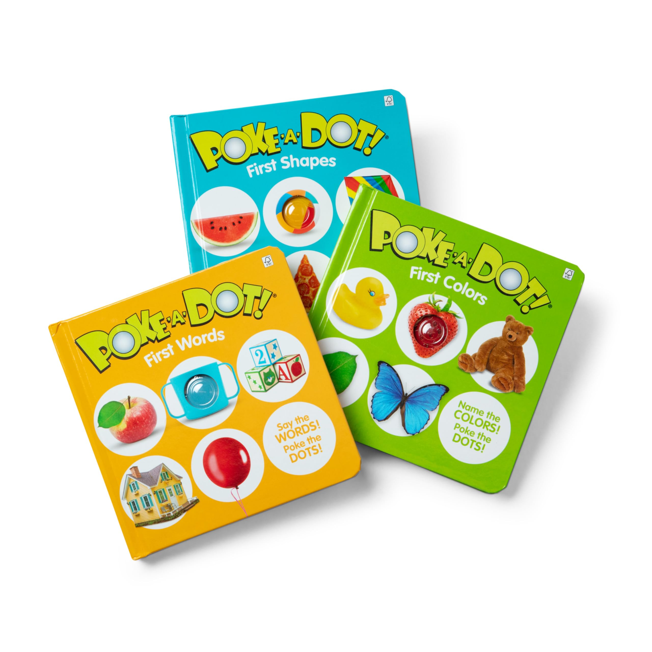 Melissa & Doug Poke-a-Dot! 3Pk First Words, Shapes & Colors, Interactive Children's Board Books w... | Amazon (US)