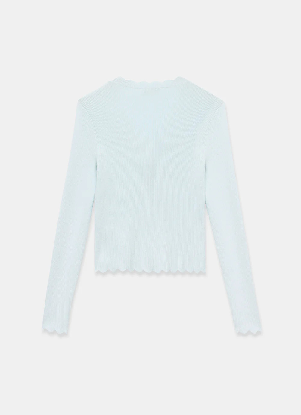 Blue Scallop Trim Cardigan | Mint Velvet