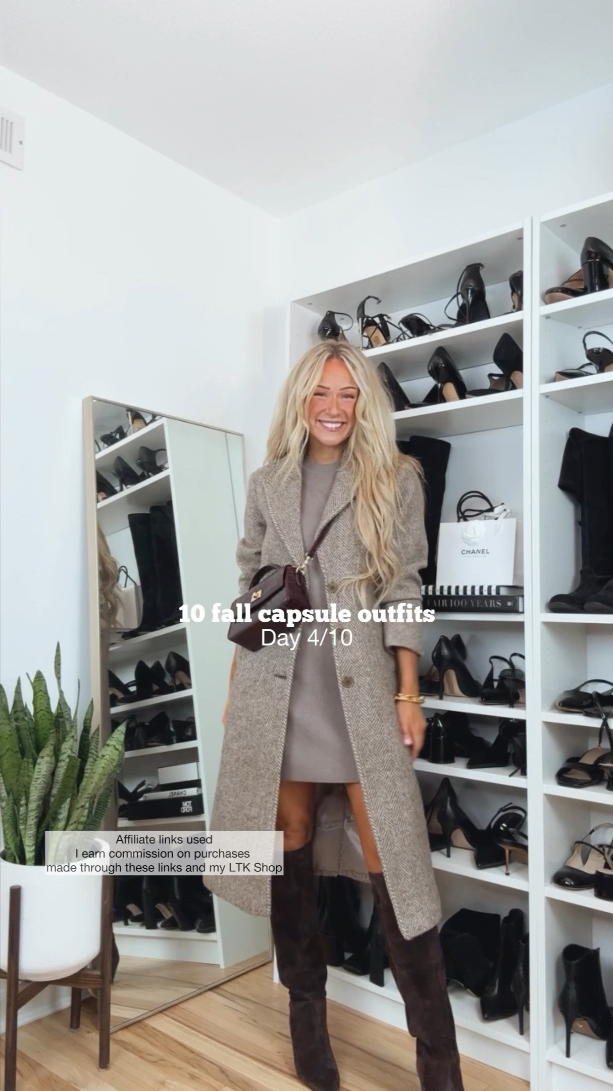 Sweater dress and knee high boots