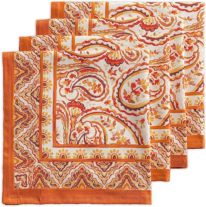 Maison d' Hermine Palatial Paisley 100% Cotton Soft and Comfortable Set of 4 Napkins Perfect for ... | Amazon (US)