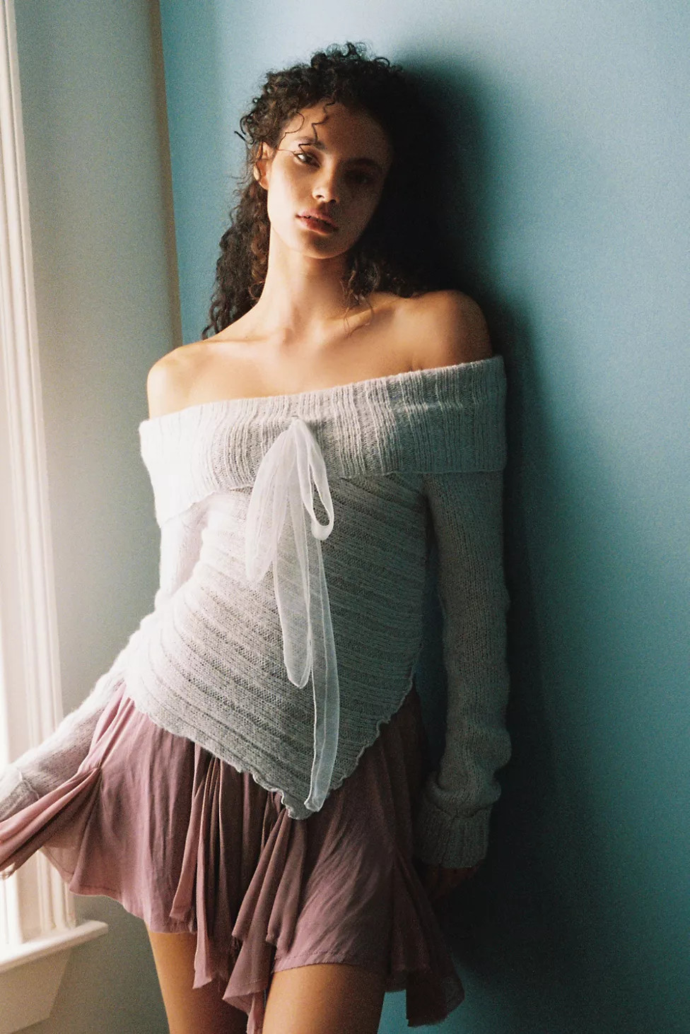 Kimchi Blue Fiona Off-The-Shoulder Sweater | Urban Outfitters (US and RoW)