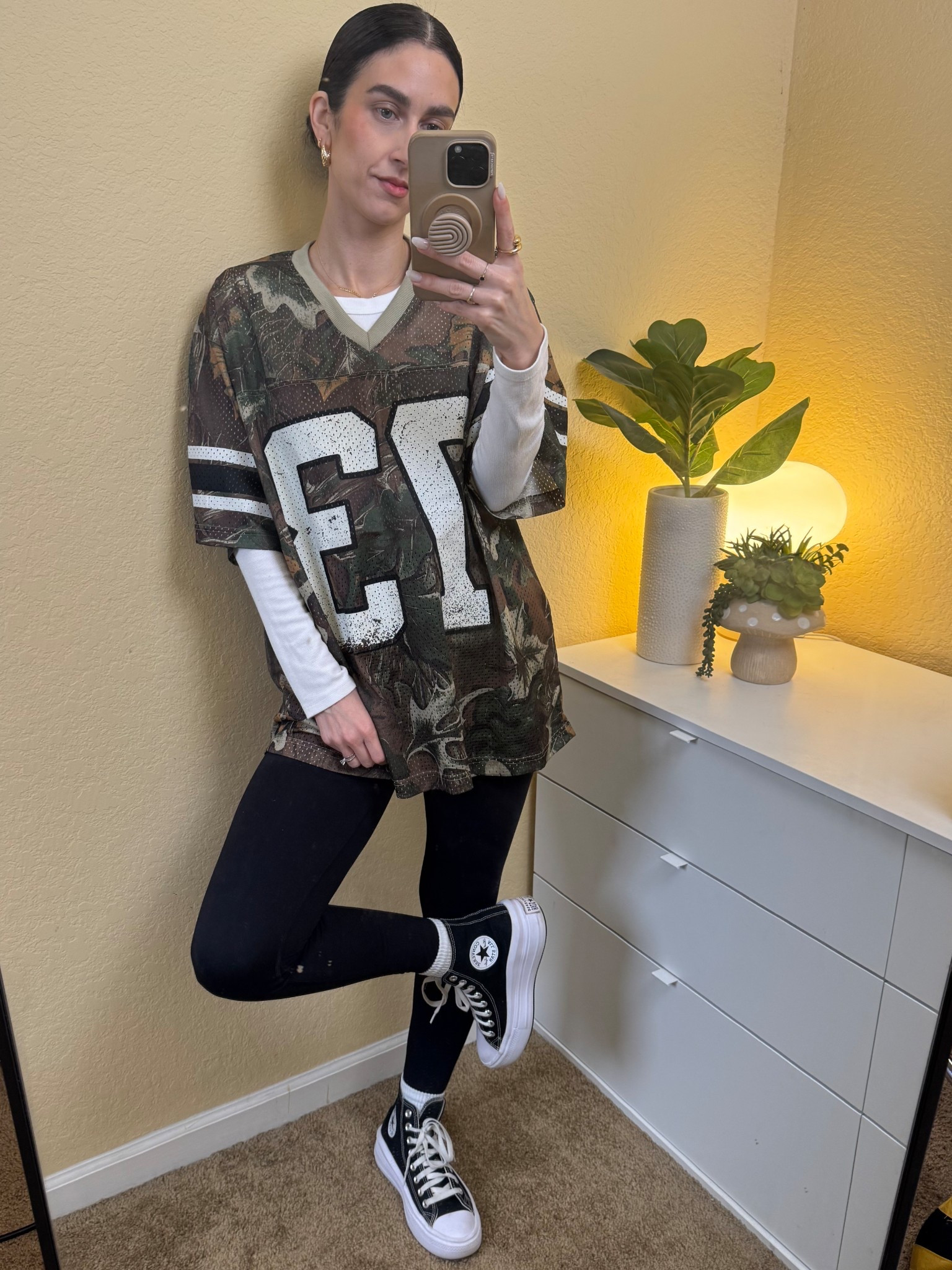 Men’s jersey size M 
Leggings size S (TTS) 
Shoes size 7.5 (TTS)

#LTKStyleTip #LTKFindsUnder50