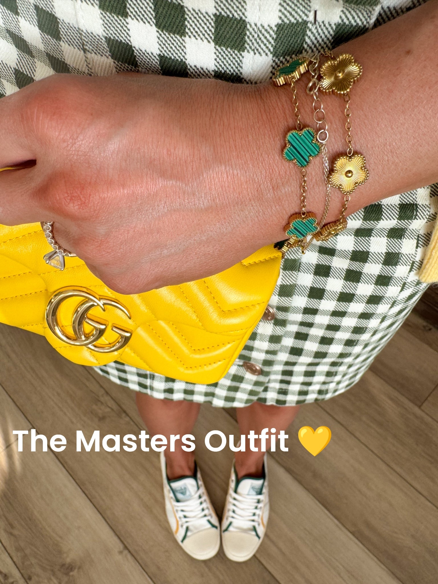 Masters ready 💚⛳️ and I am LOVING this look!!

Going with a classic green + white combo for the perfect Masters outfit—this gingham dress is lightweight, flattering, and so easy for a full day walking the course 🙌 Paired it with comfy sneakers (a must!!), layered gold + green accessories, and a pop of yellow for that fun spring color moment ✨

This is the kind of outfit that’s cute, comfortable, and practical for a long day but still feels put together and elevated. Exactly what I want for a day at the Masters 👏

If you’re heading to Augusta or planning a golf event outfit, this combo is such a good go-to!!

#mastersstyle #mastersoutfit #golfstyle #augustanational #springoutfits #ginghamstyle #momstyle #everydaystyle #outfitinspo #comfortablestyle #sportystyle #springfashion #affordablefashion #whatiwore

#LTKootd #LTKPetite