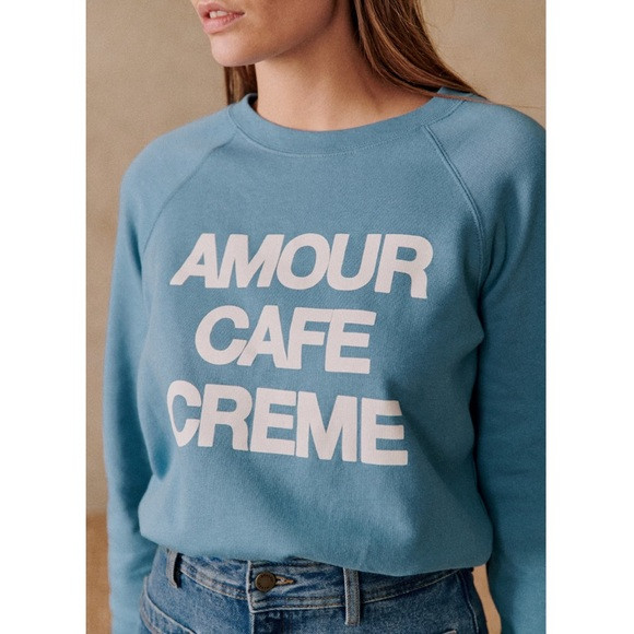 Sezane Amour Cafe Creme Sweatshirt NWT | Poshmark