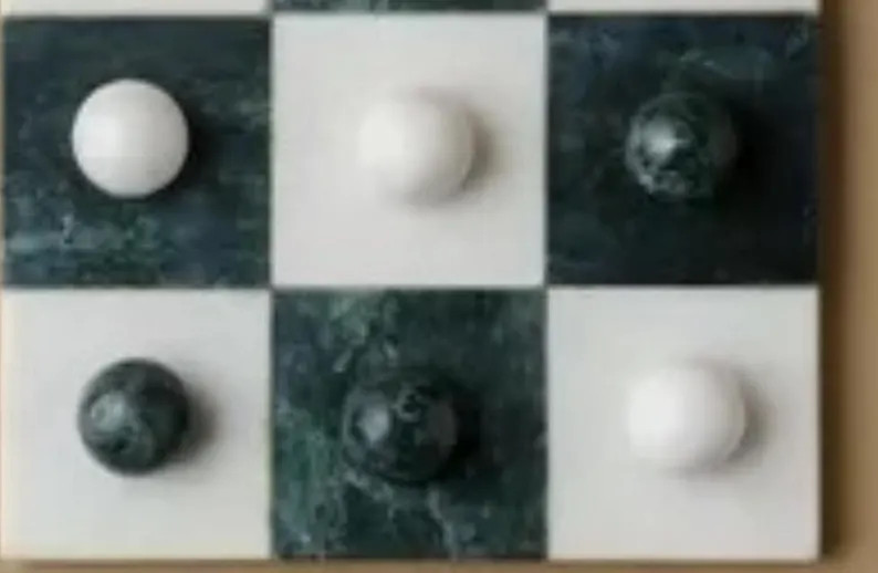 Marble Tic Tac Toe Set Decorative Marble Tic Tac Toe Game Set Housewarming Gift, Office Gift, Hom... | Etsy (US)