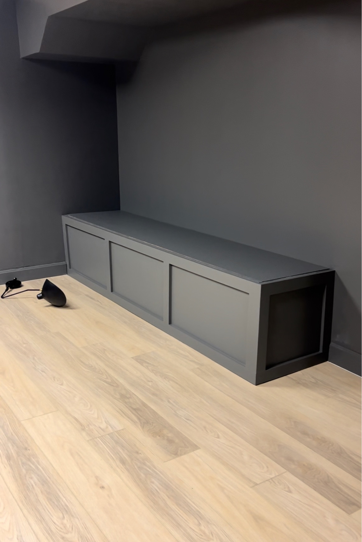 DIY built in bench, materials, paint, moody basement, remodel, renovation 

#LTKstyletip #LTKunder50 #LTKhome