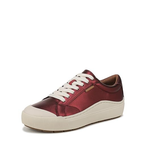 Dr. Scholl's Women's Time Off Sneaker Burgundy Red Metallic 10 M | Amazon (US)
