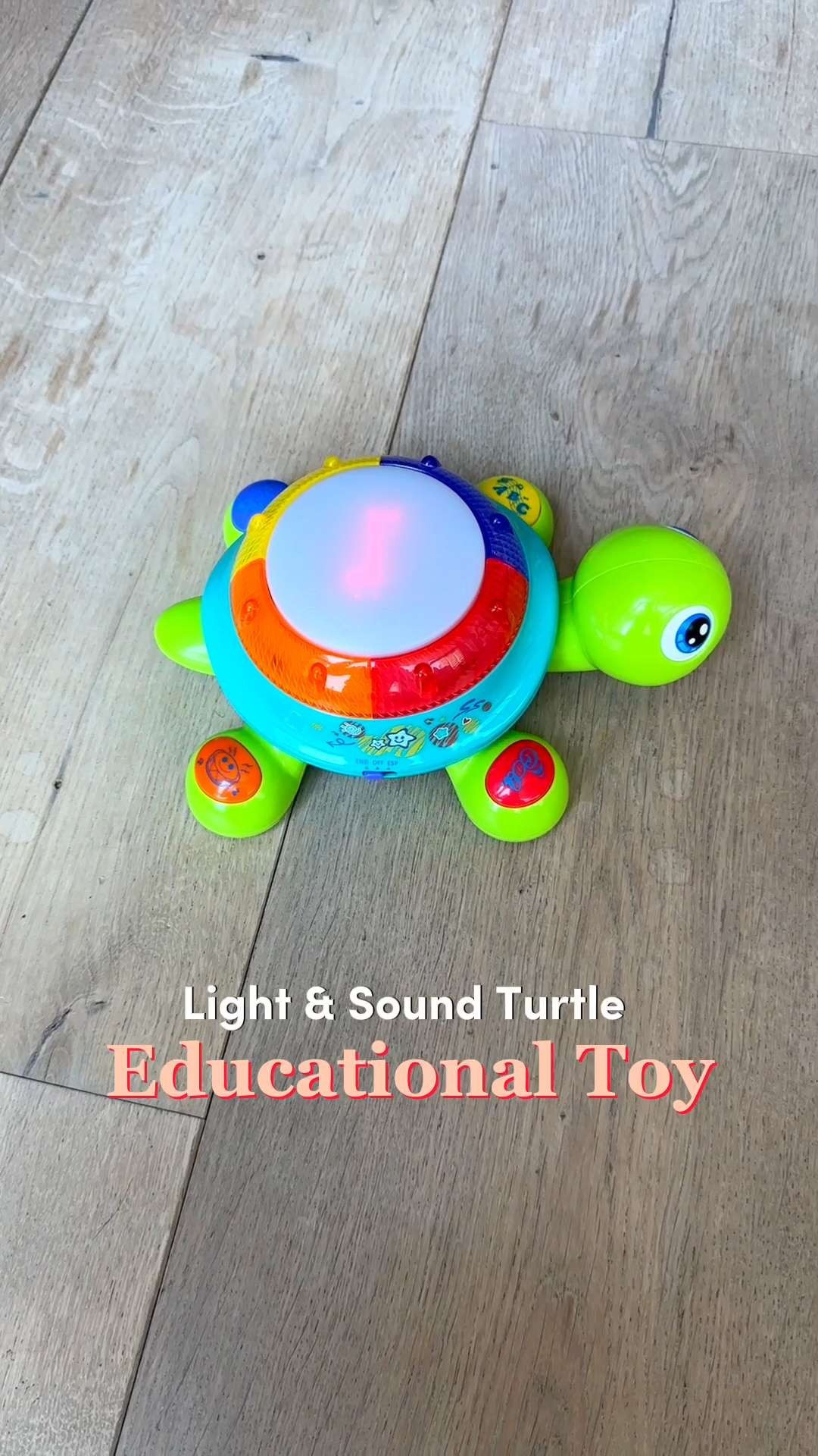 This light & sound turtle toy is such a fun way to keep little hands busy 🐢 The mix of sounds, colors, and interactive features helps support early development while keeping kids entertained. Such a cute toy for everyday play or as a thoughtful gift idea 🎁 #toddlertoys #sensoryplay #learningtoys #parentfavorites 

#LTKFindsUnder50 #LTKBaby #LTKKids