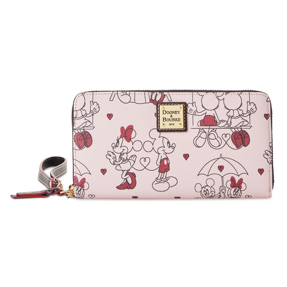 Mickey and Minnie Mouse Valentine Dooney & Bourke Wristlet Wallet | Disney Store