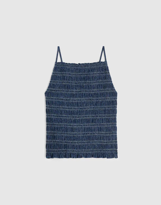 Denim Smocked Tank | Madewell