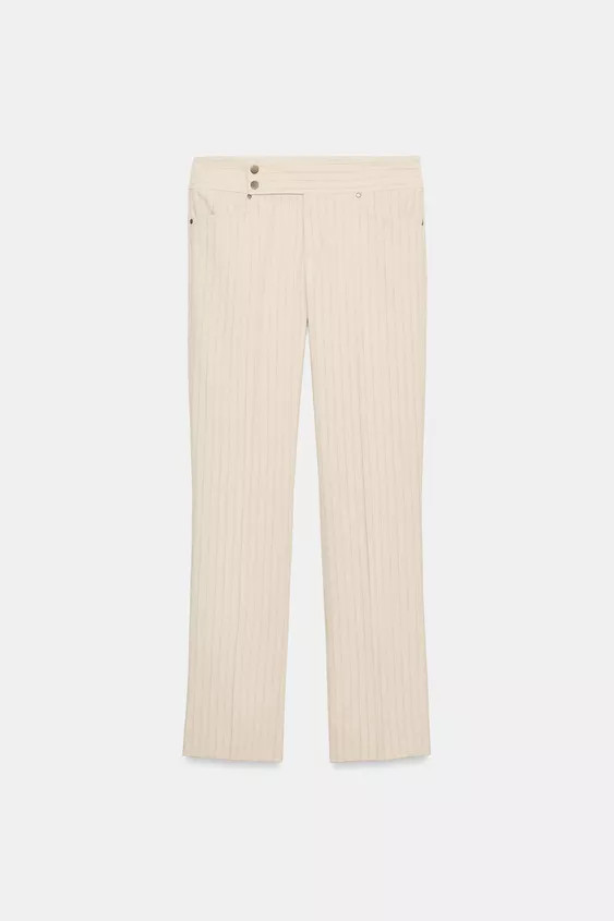 PINSTRIPE STRAIGHT-LEG TROUSERS | Zara UK