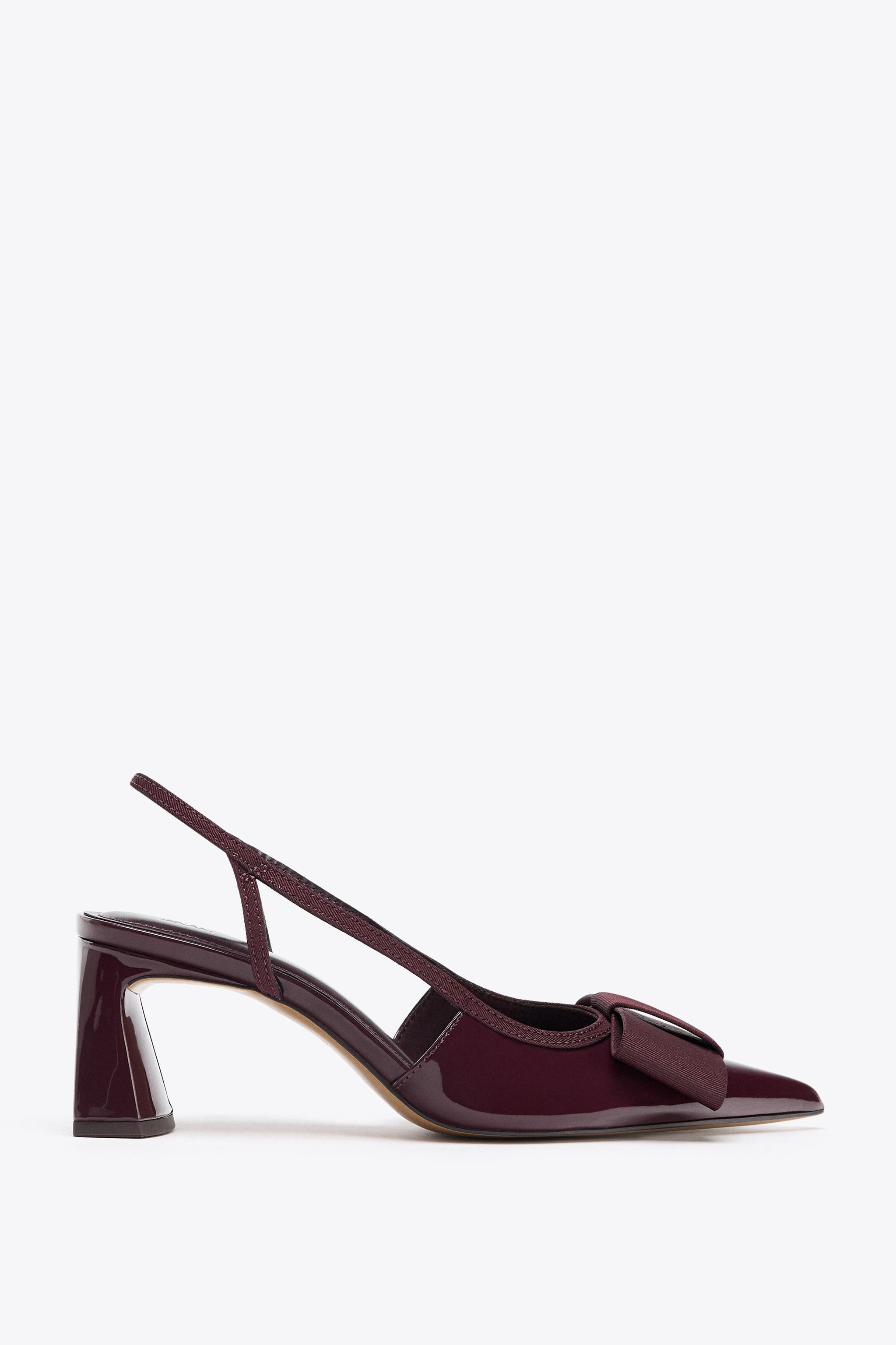 SLINGBACK HEELED SHOES WITH BOW | Zara US