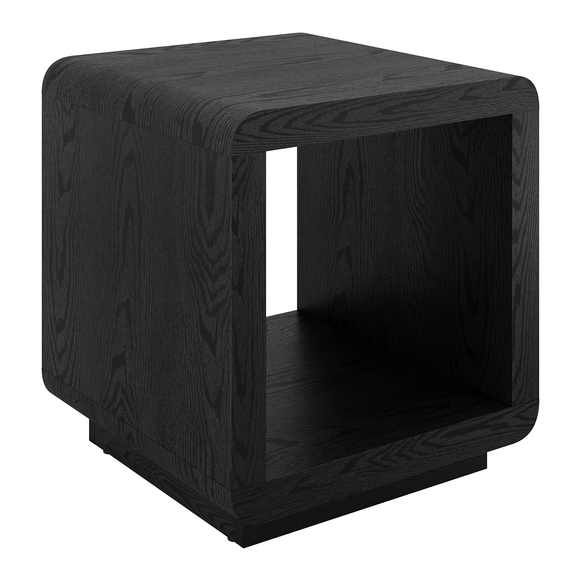 Lonni 20in Wide Square Side Table in Black Grain | Wayfair North America
