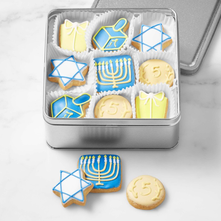 Assorted Hanukkah Cookie Tin, Set of 27 | Williams-Sonoma