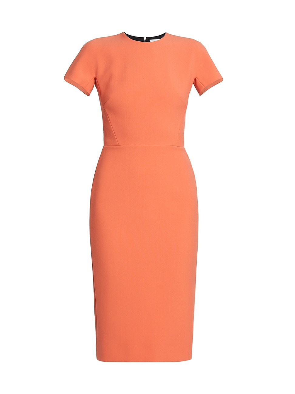 Women's Short Sleeve Wool-Blend Midi-Dress - Papaya - Size 2 | Saks Fifth Avenue