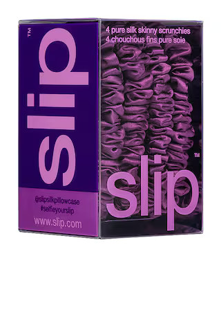 Skinny Scrunchies Set Of 4 in Dark Purple | Revolve Clothing (Global)