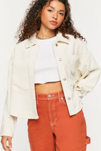 Waffle Corduroy Shacket | Forever 21 (US)