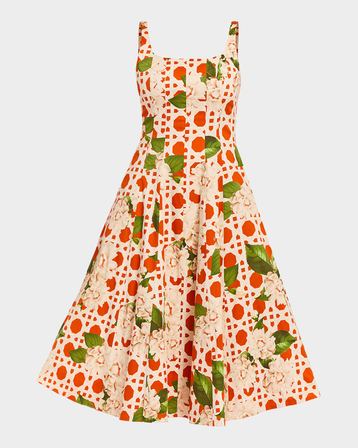 Yvette Reversible Square-Neck Midi Dress | Neiman Marcus