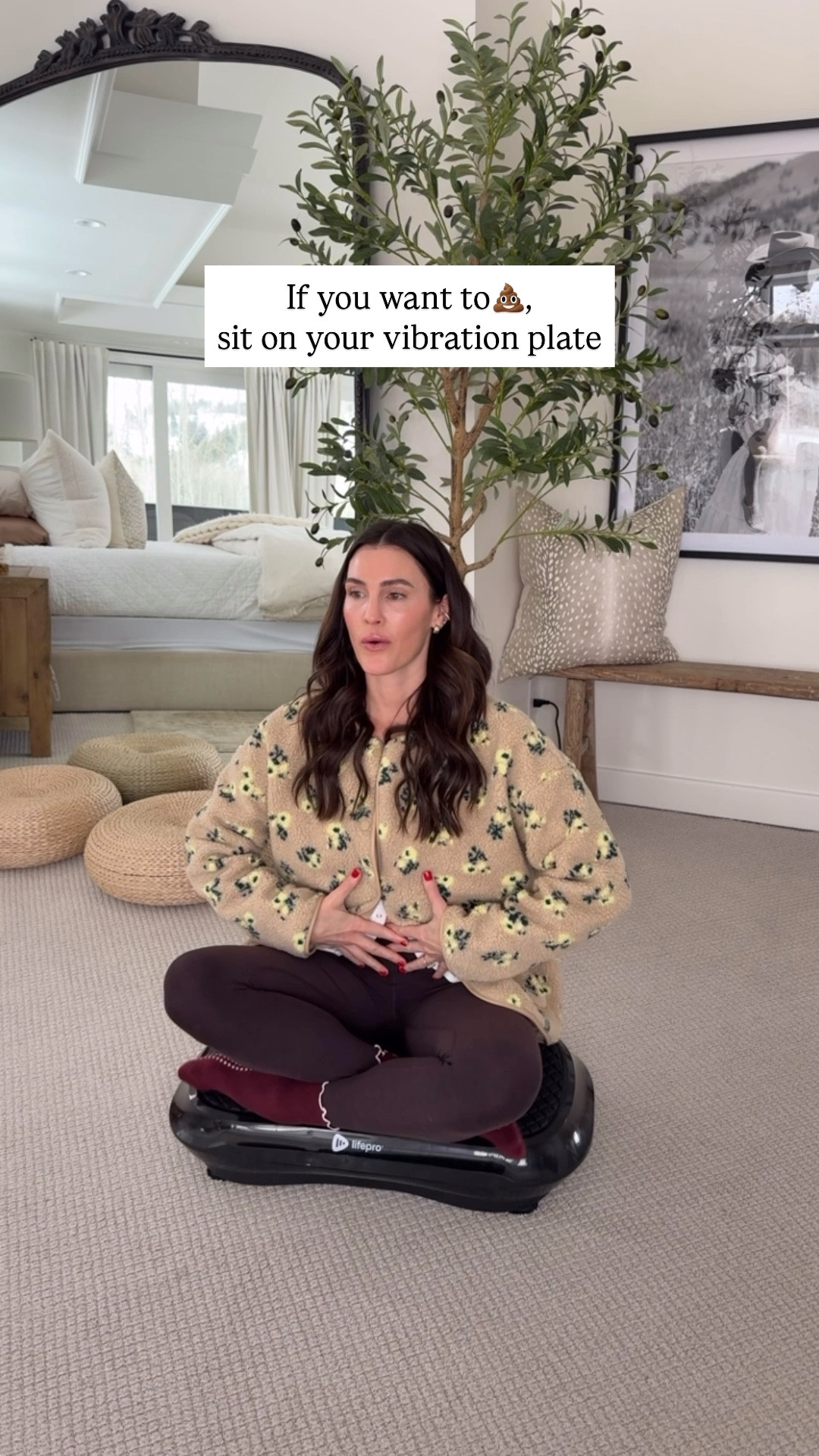If you want to 💩, sit on your vibration plate! 😂 Who else has discovered this unexpected “life hack”? The gentle vibrations help stimulate your digestive system, get things moving, and make those bathroom visits way smoother. I sit cross-legged like this for a few minutes most mornings and it’s honestly a game-changer🧘🏻‍♀️No more struggling — just good vibes (literally)!

Would you try this? Drop a 💩  below if you’re adding it to your routine!👯‍♀️

#VibrationPlate #PoopHack #GutHealth #WellnessTips #MorningRoutine

Health
Self-care
Wellness 

#LTKHome #LTKActive #LTKselfcare