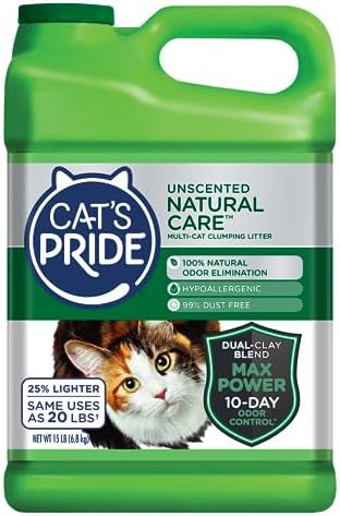 Cat's Pride Max Power: Natural Care - Up to 10 Days of Powerful Odor Control - 100% Natural Odor ... | Amazon (US)