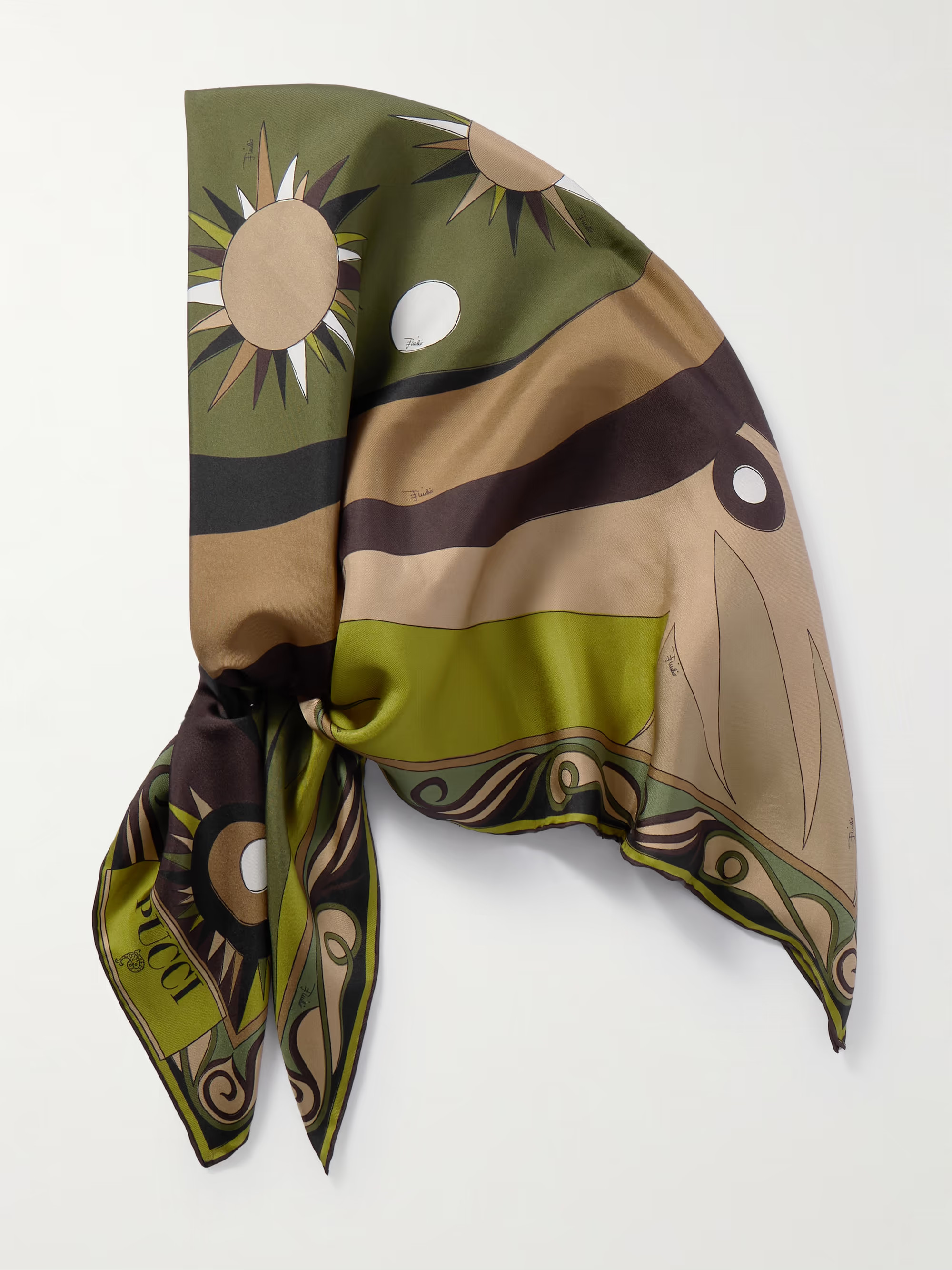 Printed silk-twill scarf | NET-A-PORTER (US)