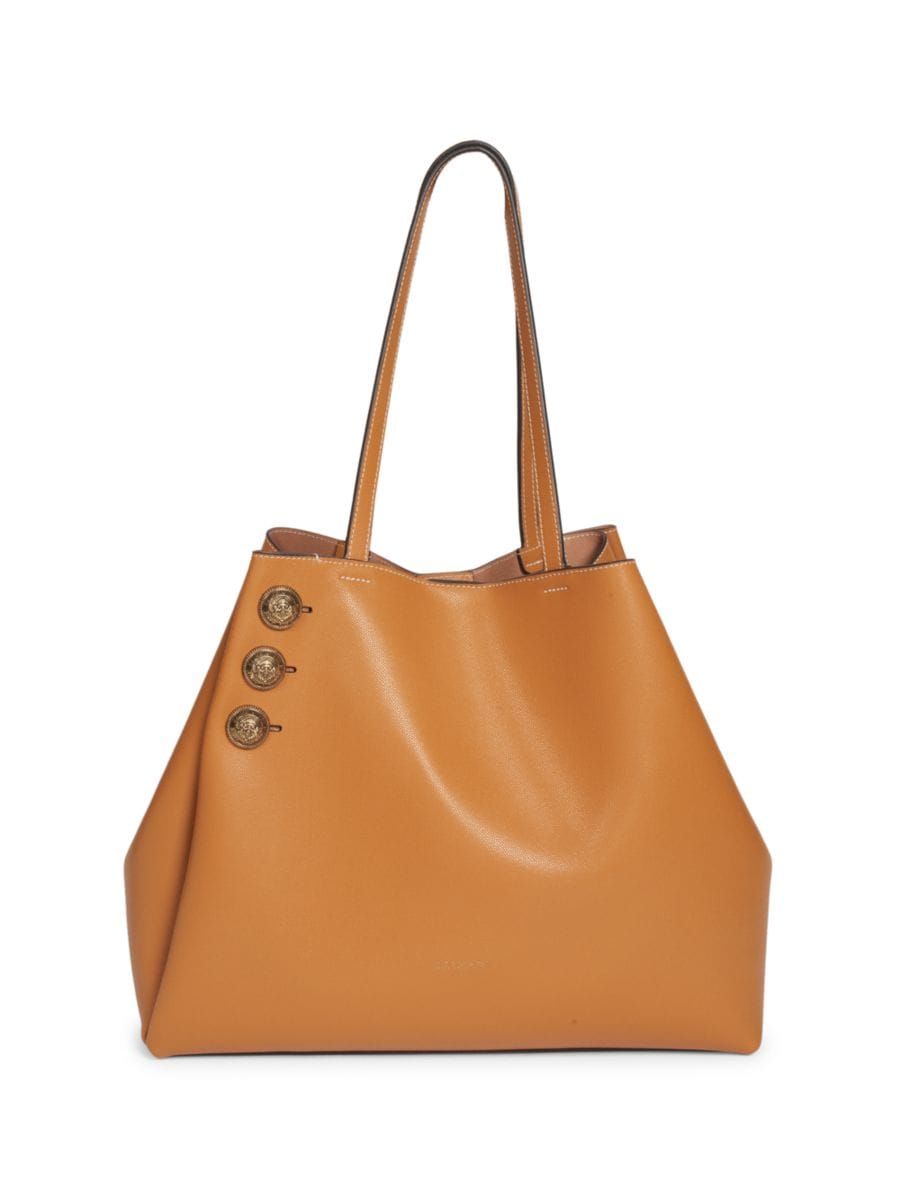 Embleme Leather Shopper Tote Bag | Saks Fifth Avenue