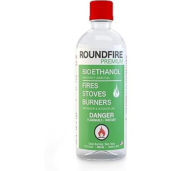 Roundfire Premium Tabletop Fireplace Fuel - 0.5 Liter Denatured Alcohol for Gel & Ethanol Fire Pi... | Amazon (US)