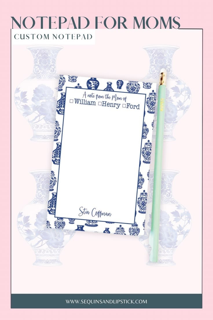 Because moms deserve pretty paper too 💙✨ This personalized notepad is equal parts chic and practical—perfect for lists, notes, and everyday magic. 

 #LTKmomlife #LTKSeasonal #LTKKids
